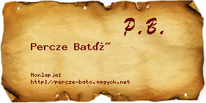 Percze Bató névjegykártya